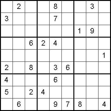 Zadání Sudoku